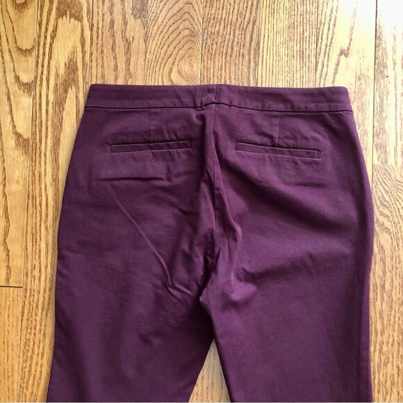Lauren Ralph Lauren Double-Faced Stretch Cotton Burgundy Pant Women’s Size 4 - Picture 5 of 11